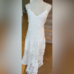 Strut & Bolt Elegant White crocheted Lace Dress- Size Small